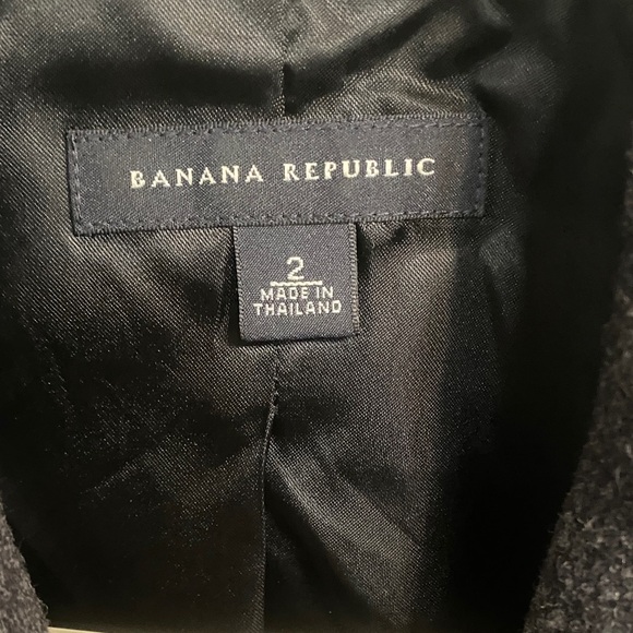 Banana Republic Charcoal Wool Blend Suit Blazer with Belt Skirt - Picture 2 of 15